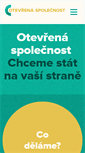 Mobile Screenshot of otevrenaspolecnost.cz