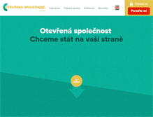 Tablet Screenshot of otevrenaspolecnost.cz